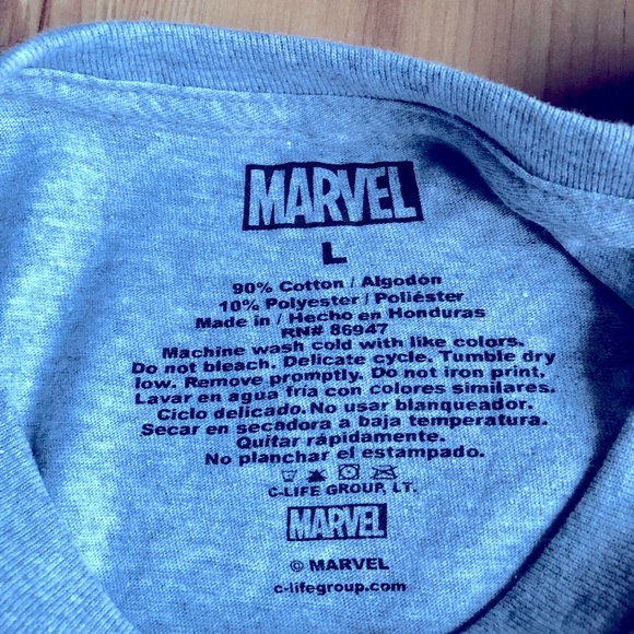 NEW Marvel Comics Tee Shirt Large Gray Men’s - Picture 3 of 16